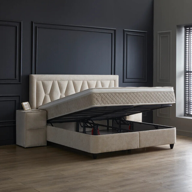 Beddenscout24 Boxspring bed met opbergruimte 180x200 cm - opbergbed azura inclusief 3199337 large
