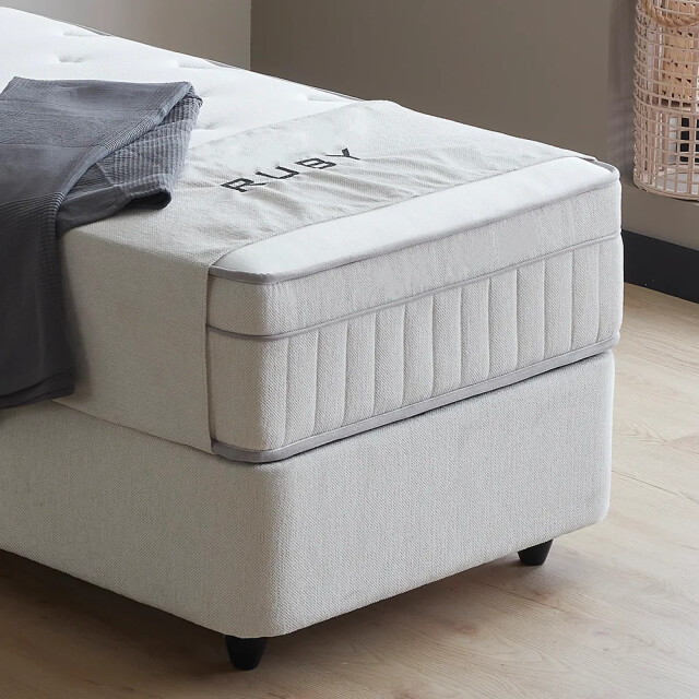 Beddenscout24 Boxspring bed met opbergruimte 90x200 cm - opbergbed ruby inclusief 28 3199374 large