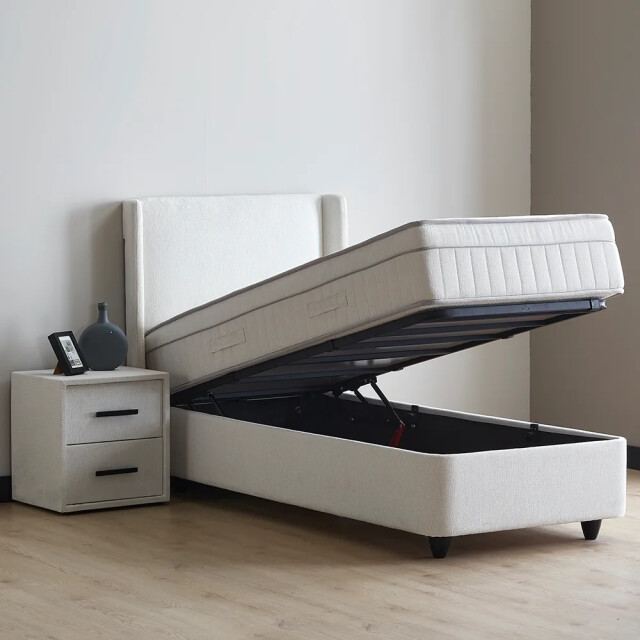 Beddenscout24 Boxspring bed met opbergruimte 90x200 cm - opbergbed ruby inclusief 28 3199374 large