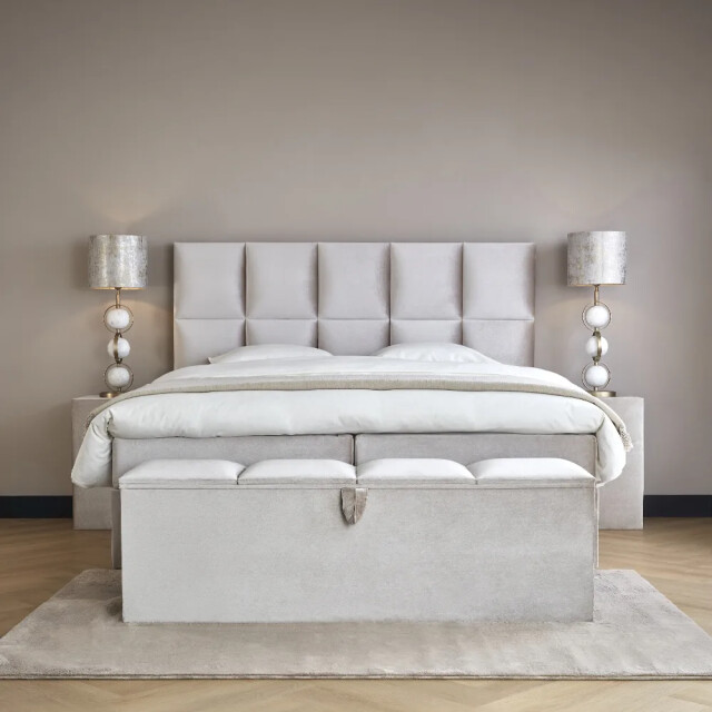Beddenscout24 Boxspringbed 180x210 cm velvet alexia inclusief cm matras en 3199386 large