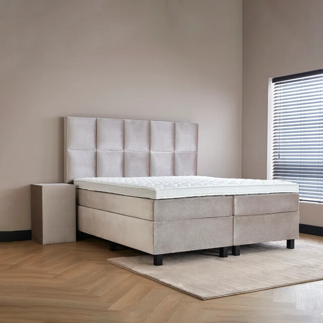 Beddenscout24 Boxspringbed 180x210 cm velvet alexia inclusief cm matras en 3199386 large