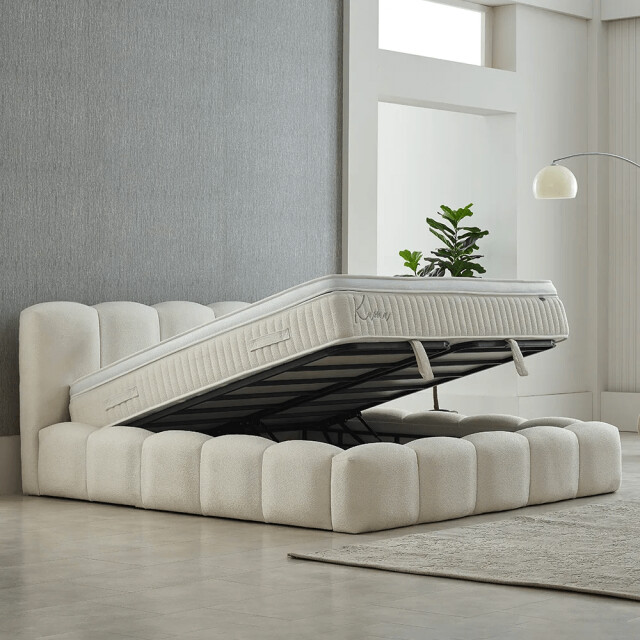 Beddenscout24 Boxspring met opbergruimte 140x200 - kaona inclusief 30 cm matras en 3211782 large