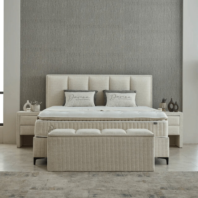 Beddenscout24 Boxspring met opbergruimte 140x200 - davina inclusief 28 cm matras en 3199348 large