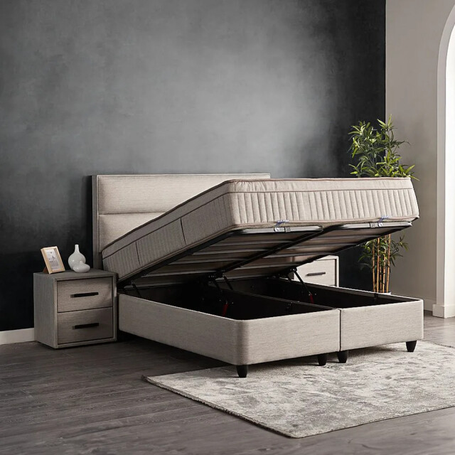 Beddenscout24 Boxspring bed met opbergruimte 180x200 cm - opbergbed emma inclusief 3199546 large