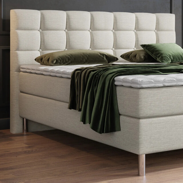 Beddenscout24 Boxspringbed helmond - 180x200 cm inclusief cm matras en topper 3199666 large