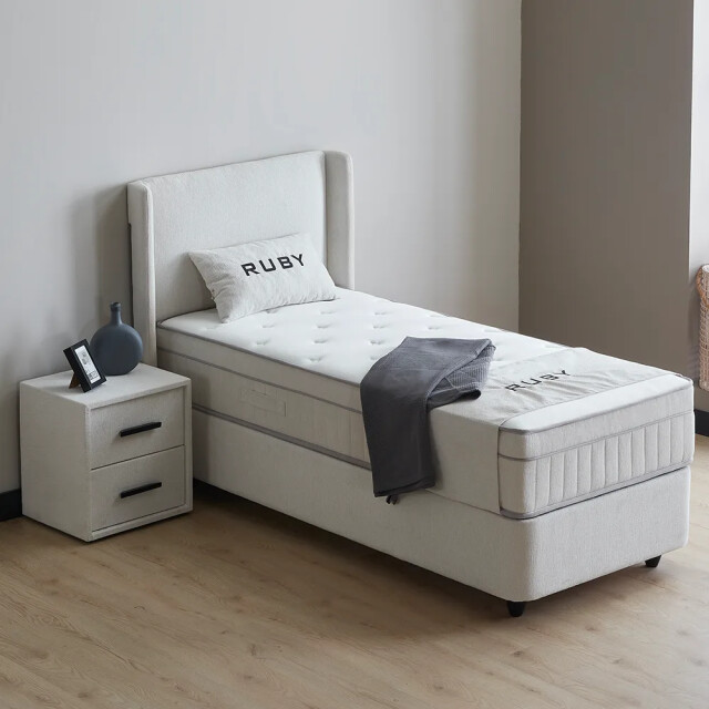 Beddenscout24 Boxspring bed met opbergruimte 90x200 cm - opbergbed ruby inclusief 28 3199374 large