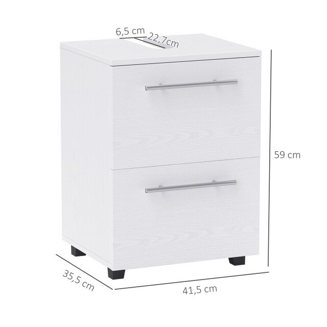 4goodz Homcom badkamerkast, wasbakkastje met lade, 60 cm hoog - 3205295 large