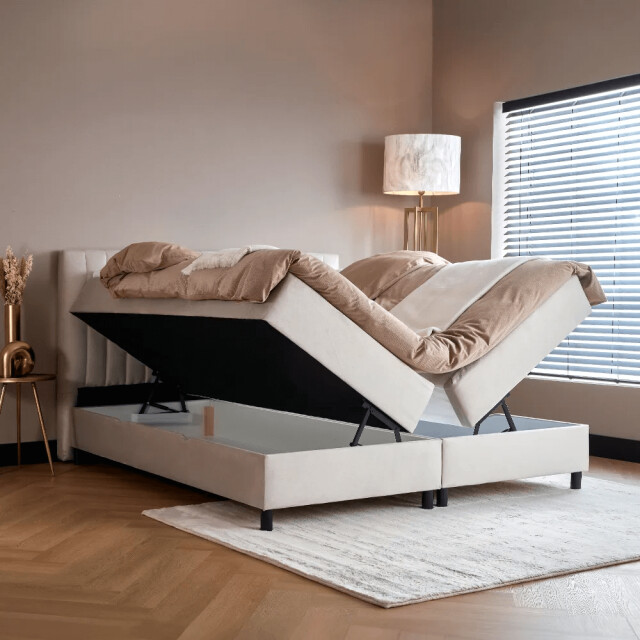 Beddenscout24 Boxspring bed met opbergruimte 140x200 cm - opbergbed wanda 3199357 large