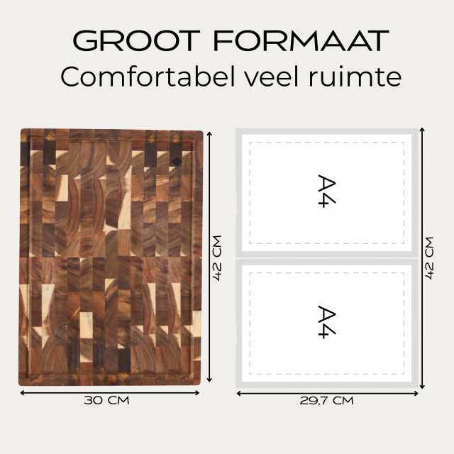 Sophior Snijplank van acacia hout kopshout groot 3201960 large