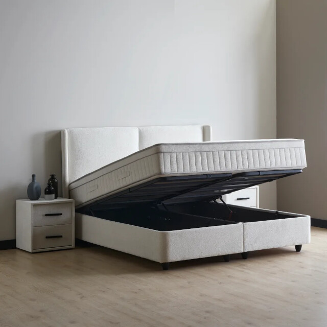 Beddenscout24 Boxspring bed met opbergruimte 180x200 cm - opbergbed ruby inclusief 32 3205472 large