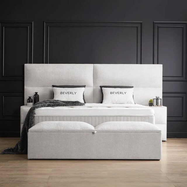 Beddenscout24 Boxspring bed met opbergruimte 160x200 cm - beverly inclusief 32 cm 3199341 large