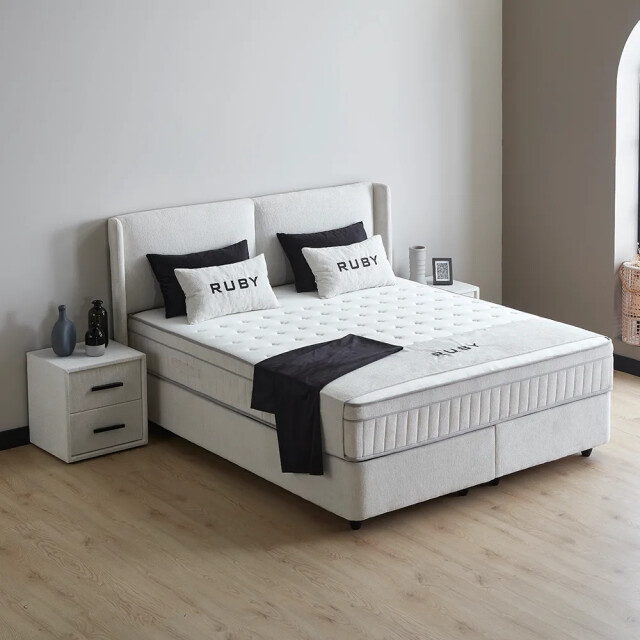 Beddenscout24 Boxspring bed met opbergruimte 180x200 cm - opbergbed ruby inclusief 32 3205472 large