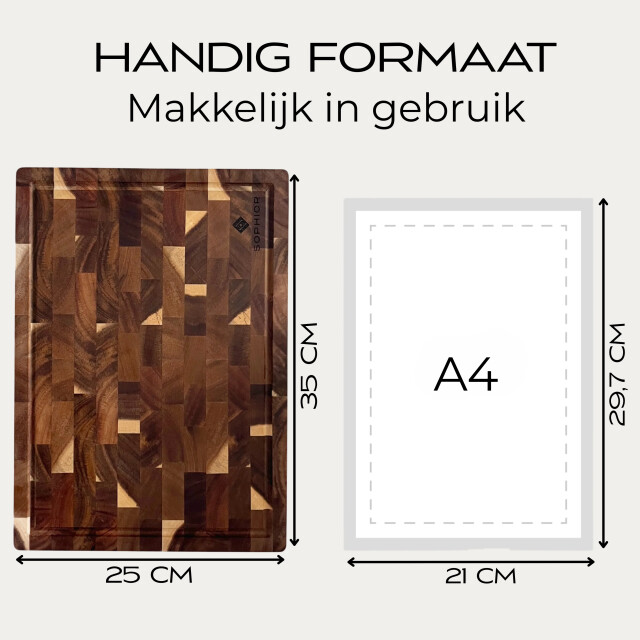 Sophior Snijplank van acacia hout kopshout 3201961 large