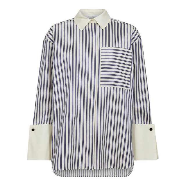 Co'Couture Cc samson stripe cuff shirt CC Samson Stripe Cuff Shirt/120 Navy large