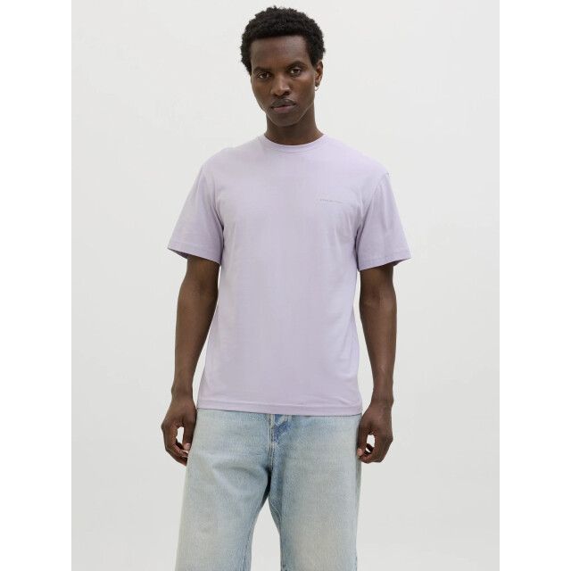 Jack & Jones Heren t-shirt jjsummer ronde hals 12269372-Languid Lavender large