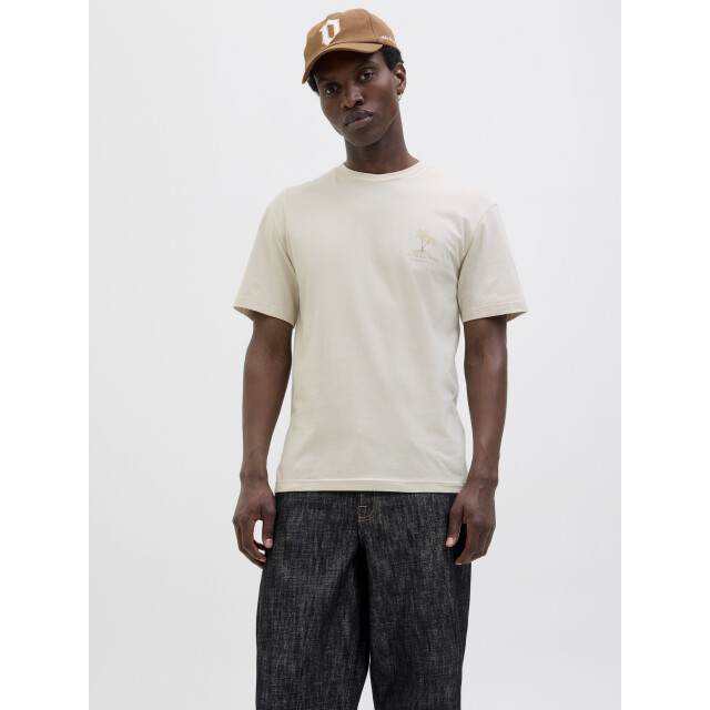 Jack & Jones Heren t-shirt jjsummer ronde hals 12269372-Moonbeam large