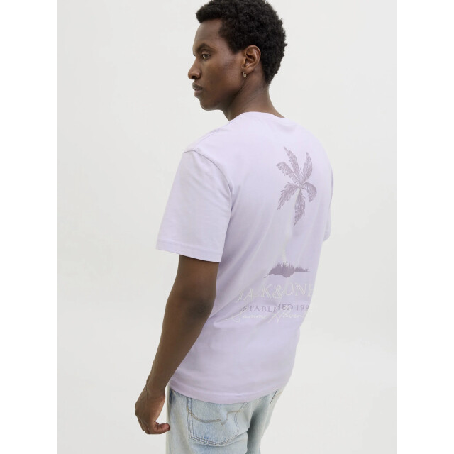 Jack & Jones Heren t-shirt jjsummer ronde hals 12269372-Languid Lavender large