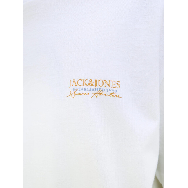 Jack & Jones Heren t-shirt jjsummer ronde hals 12269372-White large