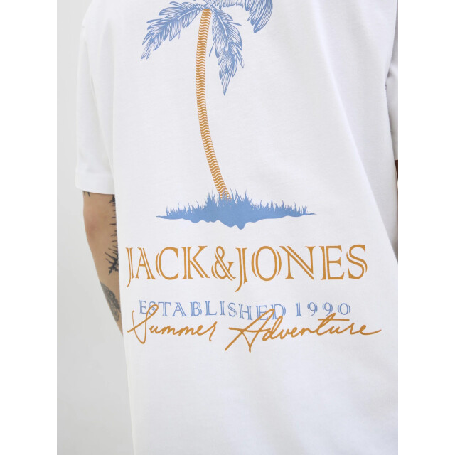 Jack & Jones Heren t-shirt jjsummer ronde hals 12269372-White large