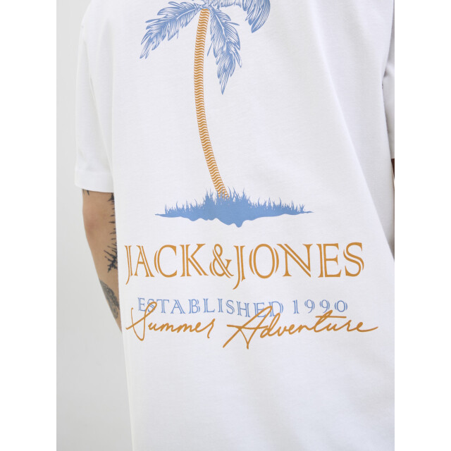 Jack & Jones Heren t-shirt jjsummer ronde hals 12269372-White large