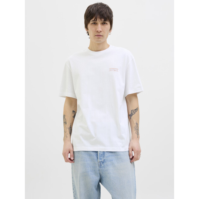 Jack & Jones Heren t-shirt jjsummer ronde hals 12269372-White large