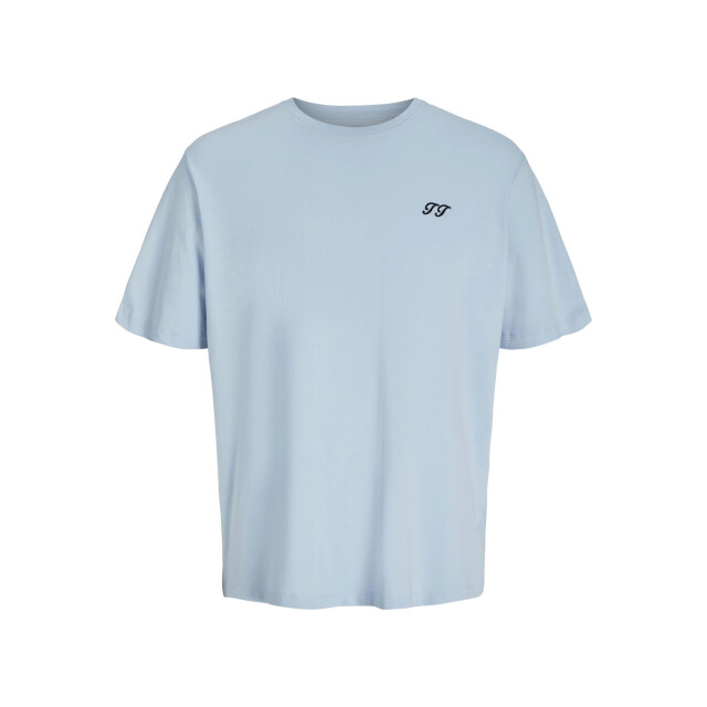 Jack & Jones Heren korte shortama pyjamaset jacomaha ronde hals lichtblauw/zwart 12276880-Skyway large