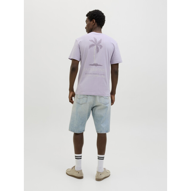 Jack & Jones Heren t-shirt jjsummer ronde hals 12269372-Languid Lavender large