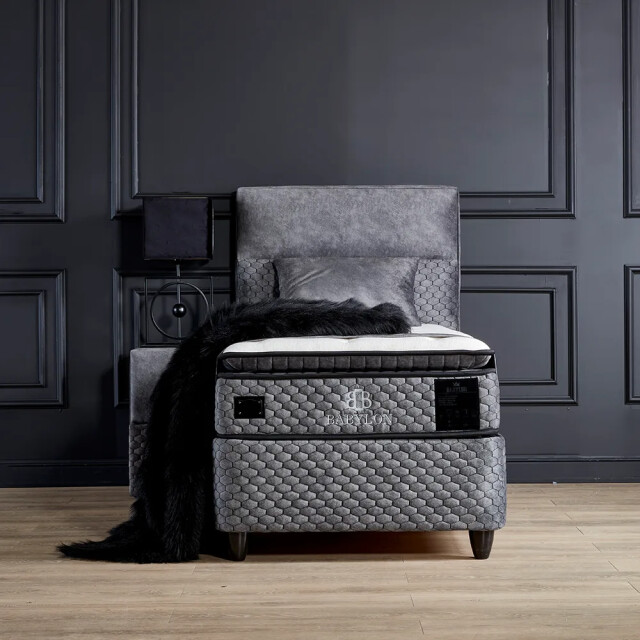 Beddenscout24 Boxspring bed met opbergruimte 120x200 cm - babylon inclusief 28 cm 3205469 large