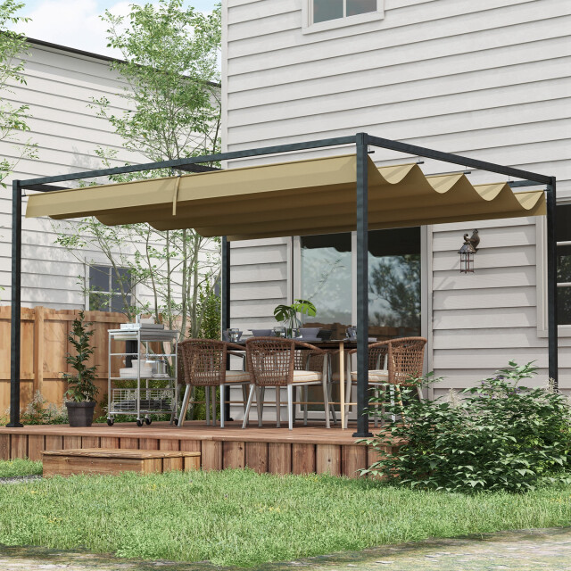 4goodz Outsunny robuuste pergola van metaal en kunststof, uv- en waterafstotend 3205478 large