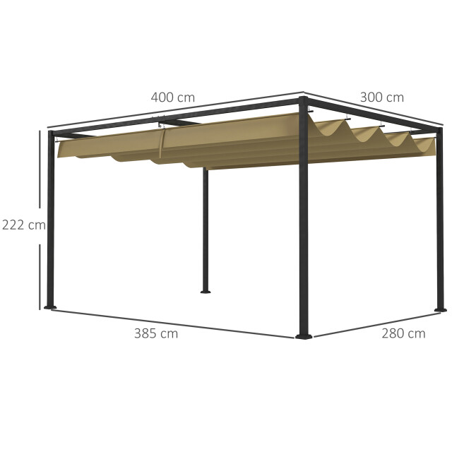 4goodz Outsunny robuuste pergola van metaal en kunststof, uv- en waterafstotend 3205478 large