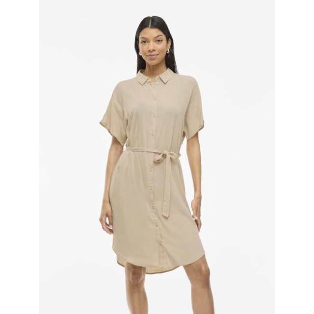 Vila 14101741 vipricil s/s knee shirt dress 14101741 large
