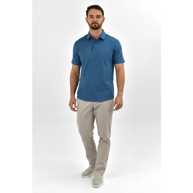 Vercate Strijkvrij poloshirt royal blue PC-PS-SS-BL large