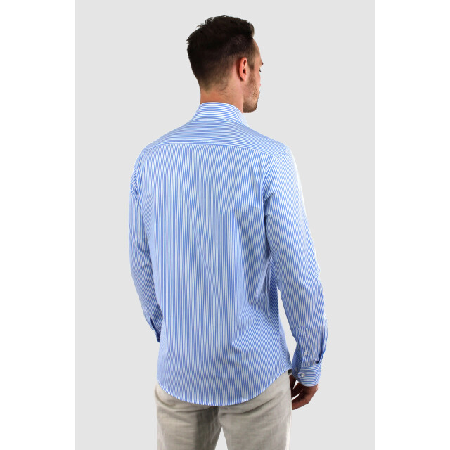 Vercate Strijkvrij overhemd gestreept poplin VC-SF-GST-LBL large