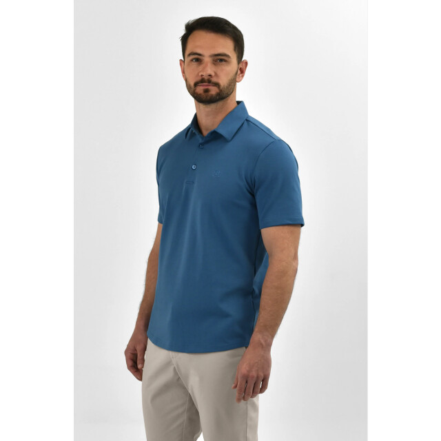 Vercate Strijkvrij poloshirt royal blue PC-PS-SS-BL large