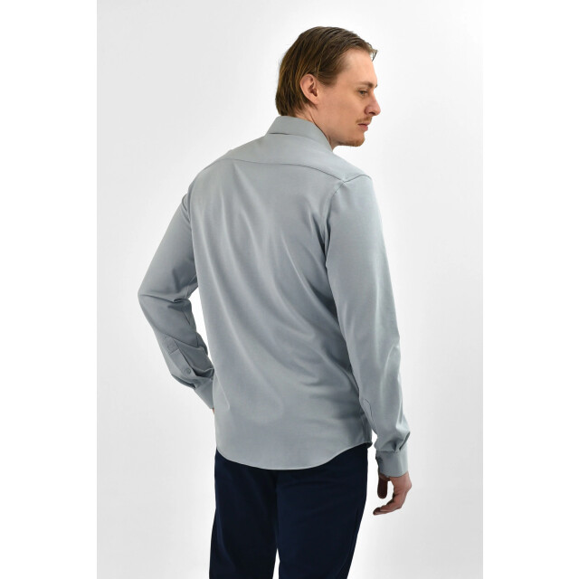 Vercate Strijkvrij overhemd japanese knitted licht VC-JPKD-SF-GRY large