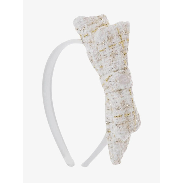 Patachou Meisjes haarband ecru gold tweed PAP-BAN4033588-A0008 large