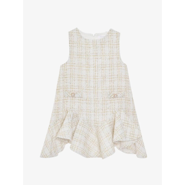 Patachou Meisjes jurk ecru gold tweed PAP-VET4033584-A0008 large