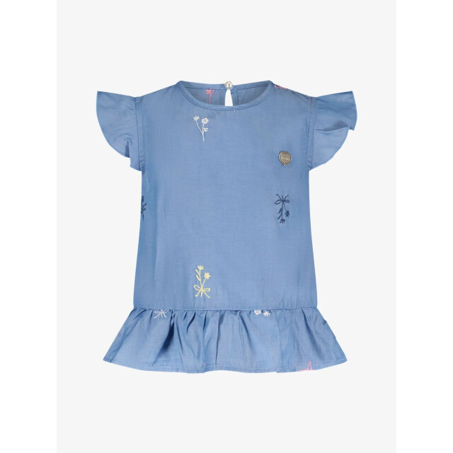 Le Chic Meisjes top eliny embro denim C502-7164-908 large