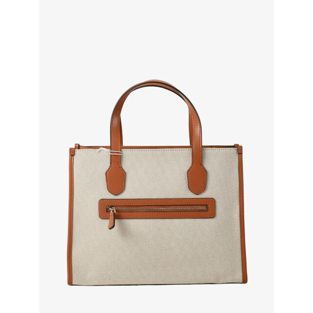 Guess Dames tas katine natural cognac HWWG91-98220-NTC large