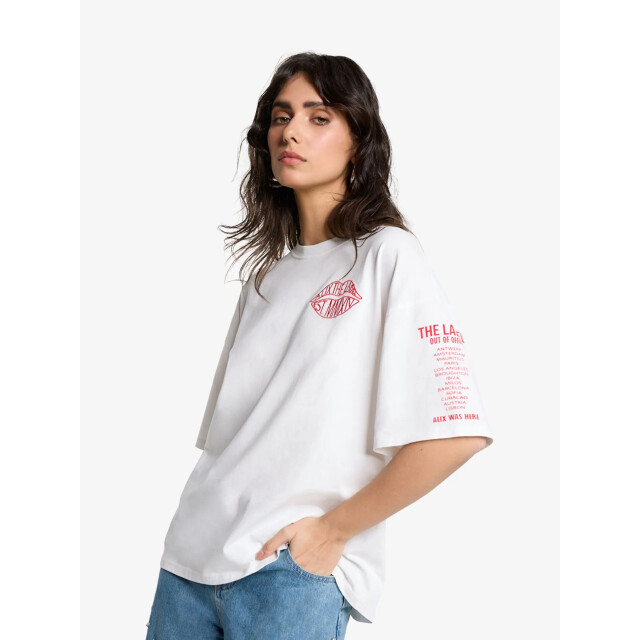 Alix The Label Dames t-shirt heavy washed jersey wit 2504819265-012 large