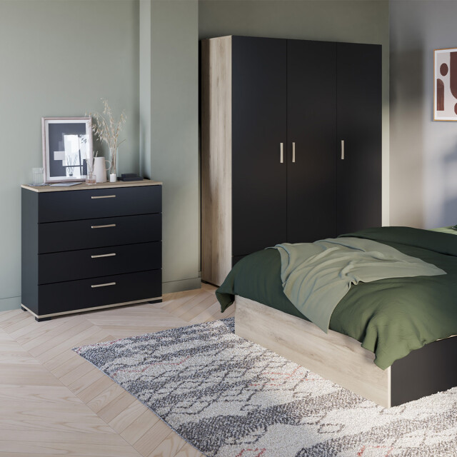 CaliCosy Kast met 3 deuren, 1 lade en kledingstang met legplank l134,6 cm 2937693 large