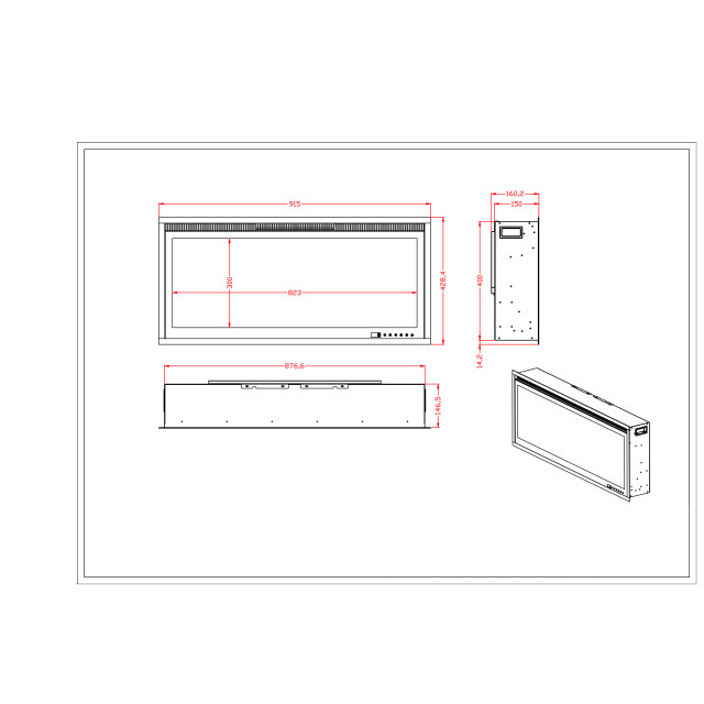 Comfortable at Home Ghiffa 90, de elektrische sfeerhaard met een breedte van 91cm voor uw cinewall, 3205486 large
