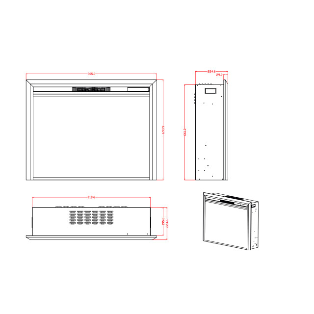 Comfortable at Home Arona 90, elektrische sfeerhaard voor inbouw 3205485 large