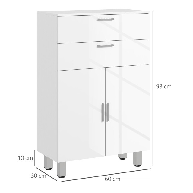 4goodz Kleankin badkamerkast, badmeubel met 2 deuren en 2 laden glanzend 4 3205528 large