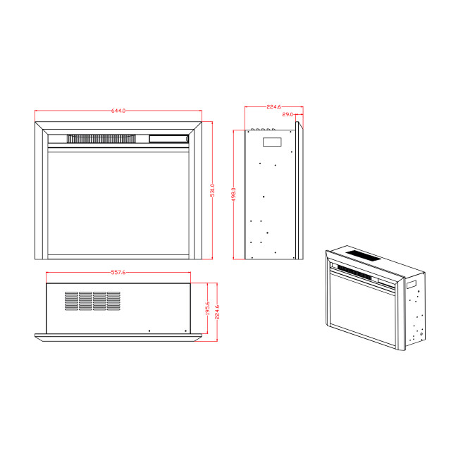 Comfortable at Home Arona 64, elektrische sfeerhaard voor inbouw 3205483 large