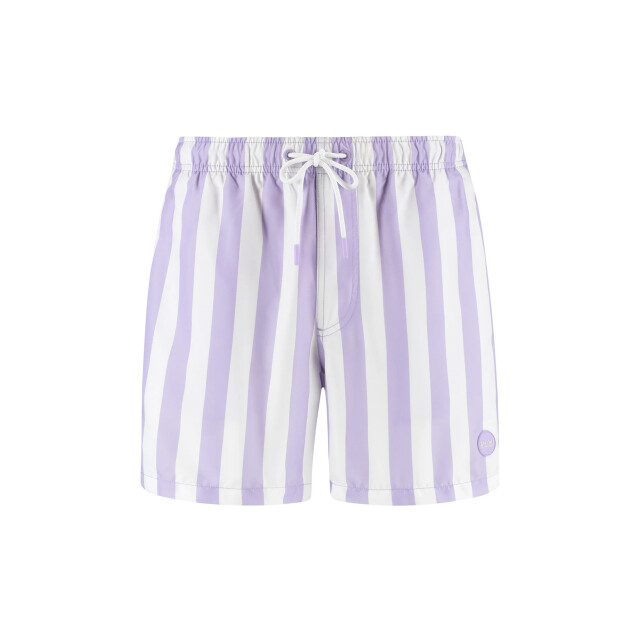 Shiwi Heren zwemshort broad stripe paars/wit 1441100200-5812 large