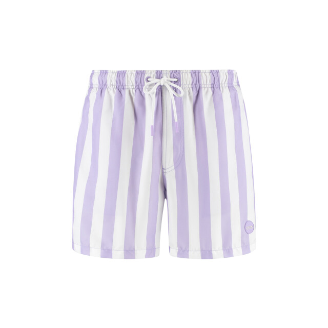 Shiwi Heren zwemshort broad stripe paars/wit 1441100200-5812 large