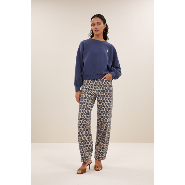 By-Bar Amsterdam Bibi lucky curve sweater winter blue 25518910-1614 large
