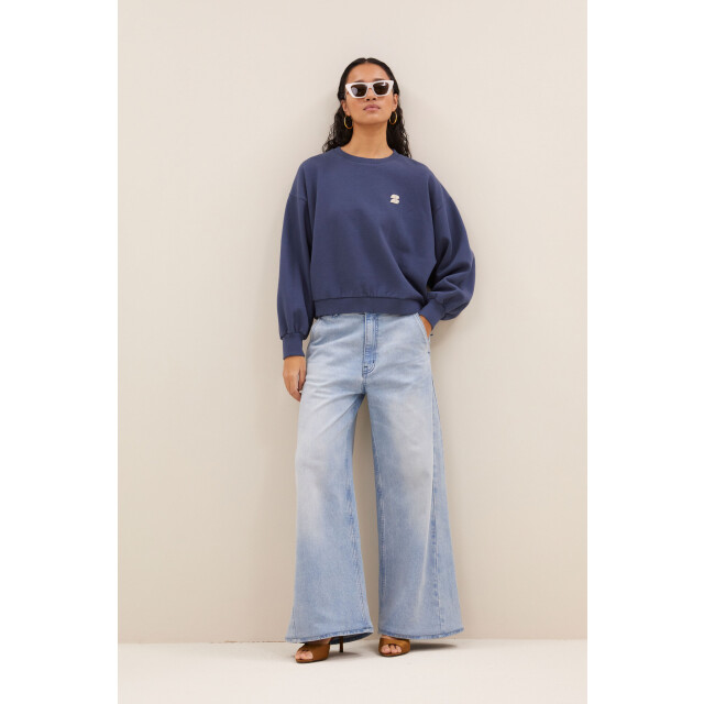 By-Bar Amsterdam Bibi lucky curve sweater winter blue 25518910-1614 large