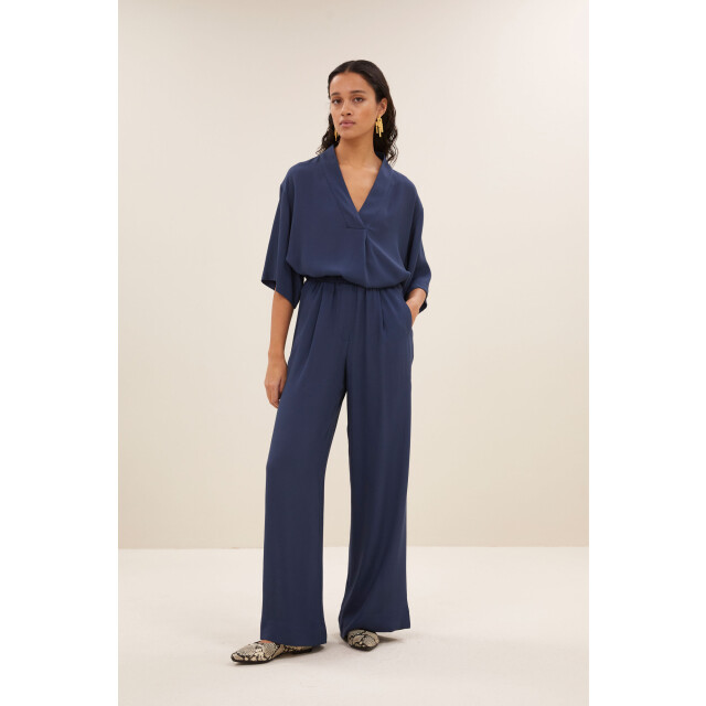 By-Bar Amsterdam Benji viscose pants winter blue 25518030-1614 large
